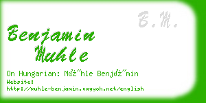 benjamin muhle business card